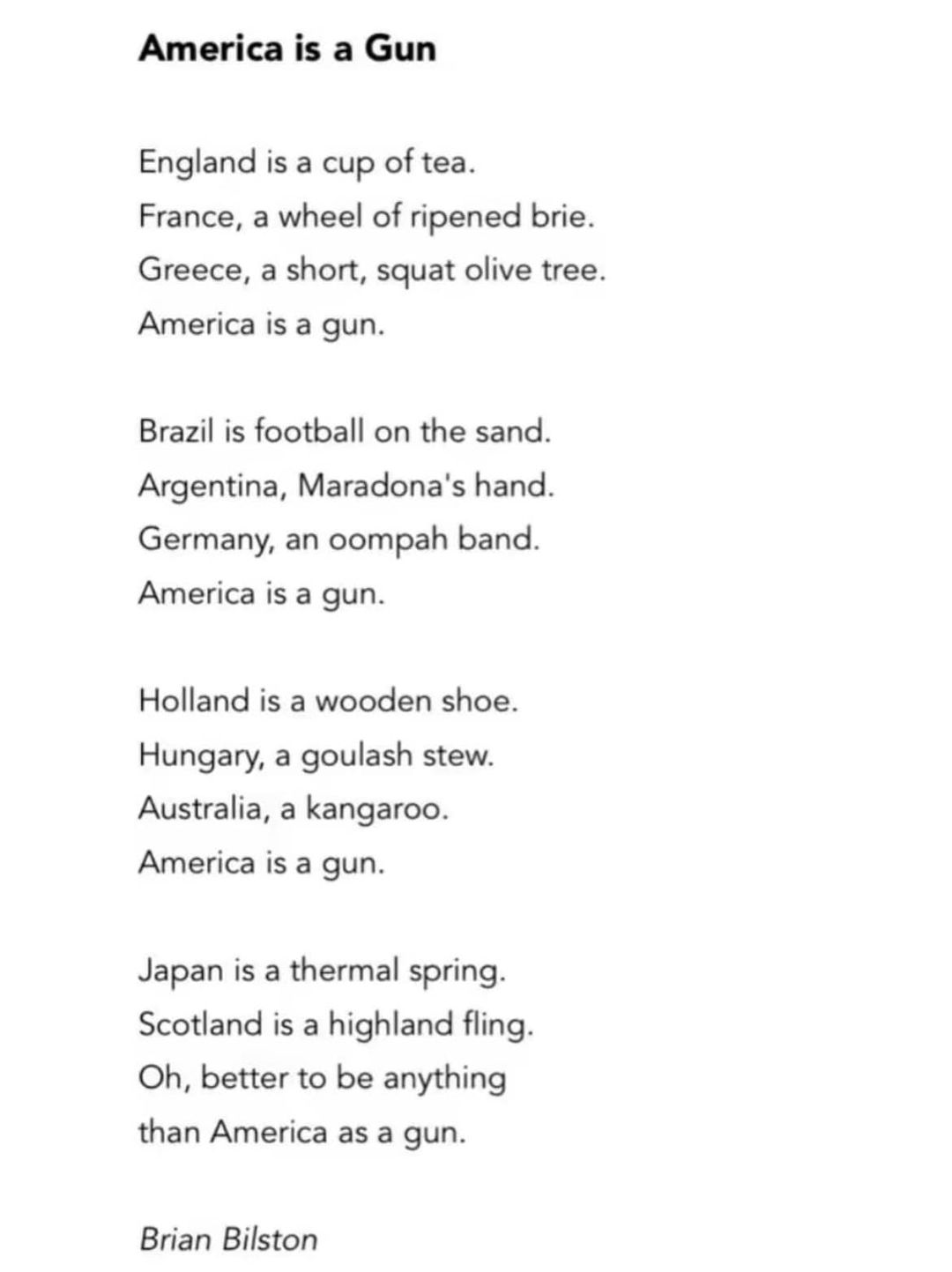 America is a gun
